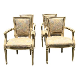 French 19th Century Louis XVI Arm Chairs - Set of 4 For Sale