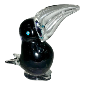 Vintage Murano Style Hand Blown Toucan Bird Figurine