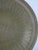 Chinese Longquan Ming Style Celadon Olive Green Fluted Shallow Bowl Dish For Sale - Image 4 of 9