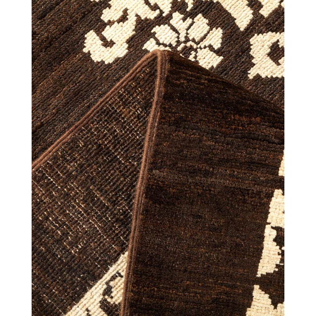 Eclectic Collection Hand-Knotted Area Rug - Brown Collection 9' 0" X 12' 4" For Sale In New York - Image 6 of 10