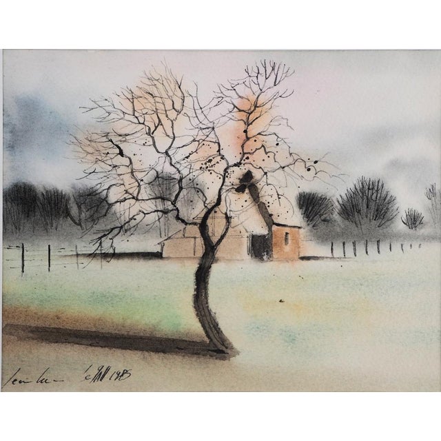 Jean Luc Le Gall, Autumn, 1985, Watercolour For Sale - Image 4 of 6