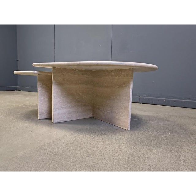 Vintage Travertine Coffee Tables, 1970s, Set of 2 For Sale - Image 3 of 11