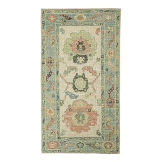 Turkish Oushak Rug 2'9" x 5' #20254 For Sale