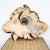 1960s Mid Century Modern Clock Wood Burl Wall Brass Gold Danish Vintage MCM For Sale - Image 5 of 12