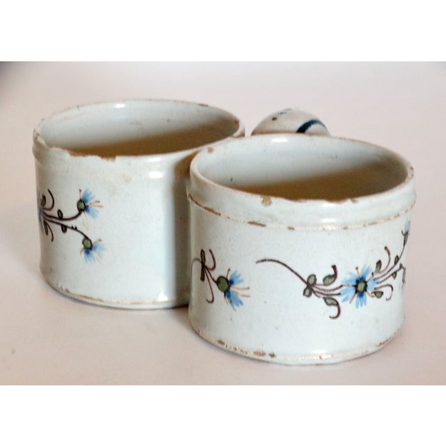 Mid-Century Modern Antique Delft Faience Presentier Double Dish For Sale - Image 3 of 8