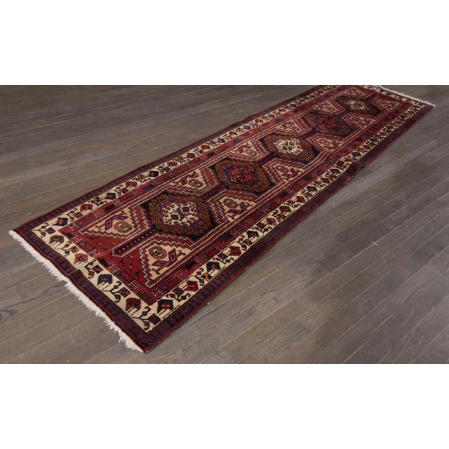 Vintage Persian Hamadan Rug, 2'9" X 10'1" For Sale - Image 4 of 8