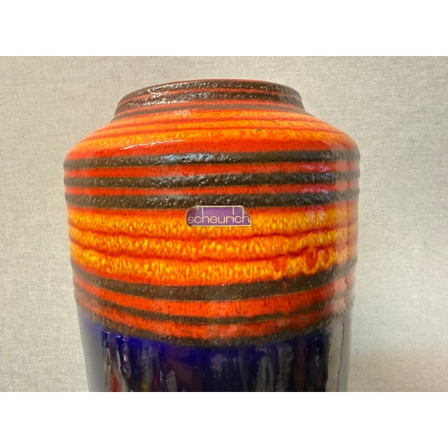 Vintage Fat Lava Floor Vase from Scheurich, 1970s For Sale - Image 12 of 18