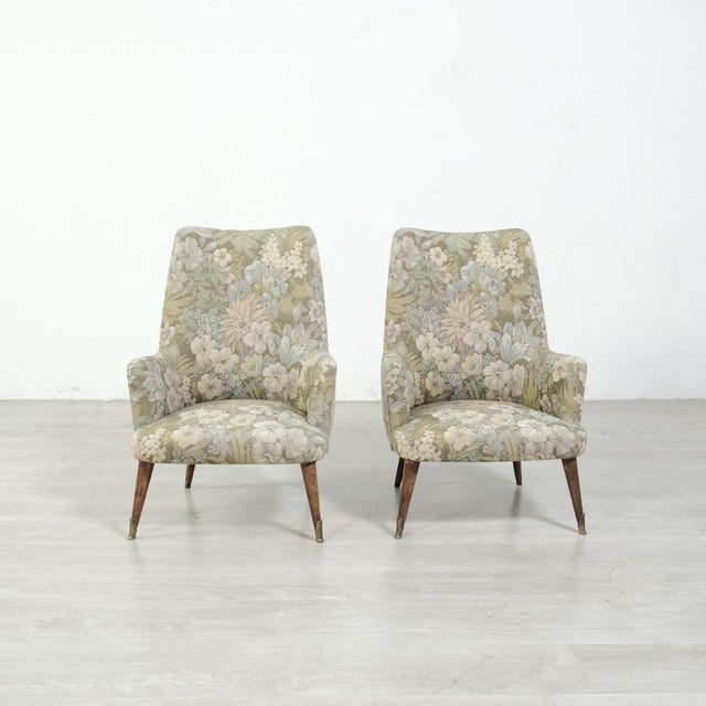Set of Mid-Century Flowered Armchairs, Italy, 1960s For Sale - Image 14 of 18
