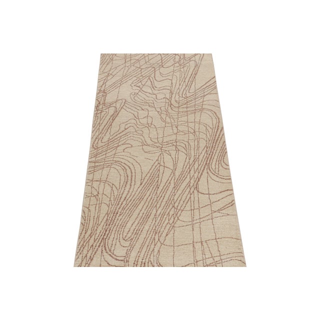 Not Yet Made - Made To Order Rug & Kilim’s Contemporary Sketch Rug in Beige and Brown, 8x10 For Sale - Image 5 of 8
