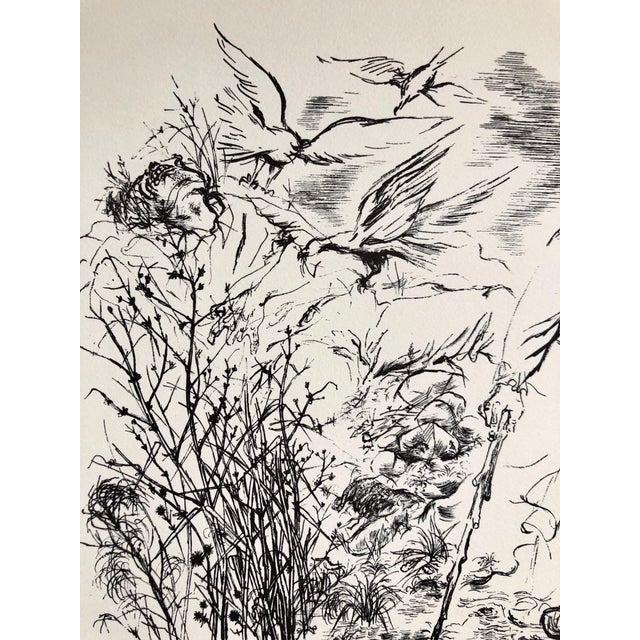 George Grosz, 1936 Lithograph Interregnum Portfolio Windblown Man Small Edition Weimar Germany, 1936 For Sale - Image 4 of 6