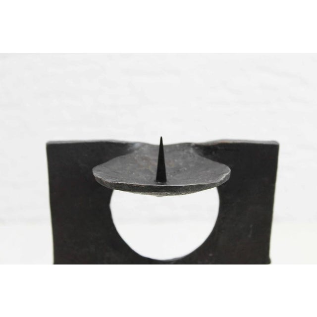 Brutalist Iron Candleholder, 1960s For Sale - Image 10 of 11