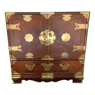 Mid-Century Teak Burl Nightstand For Sale