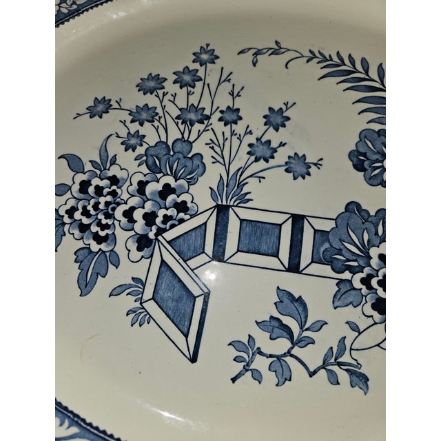 Late 19th Century Blue and White Aestheic Movement Platter England Woods Ware For Sale - Image 5 of 5