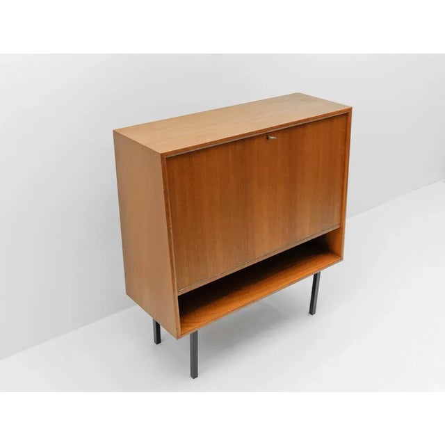 Danish Teak Two-Door Bar Cabinet, 1960s, in Very Good conditions. Designed 1960 to 1969