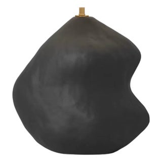 Hable by Visual Comfort Studio Hable Broxton Table Lamp in Rough Black Ceramic For Sale