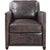 Beautiful Classic leather club chair in Smoke Gray with taupe and brown undertones. Accented with matte nickel nailhead...