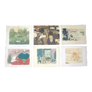 Vintage Pierre Bonnard Modernist Lithograph Views of Paris, Printed by Mourlot - Set of 6