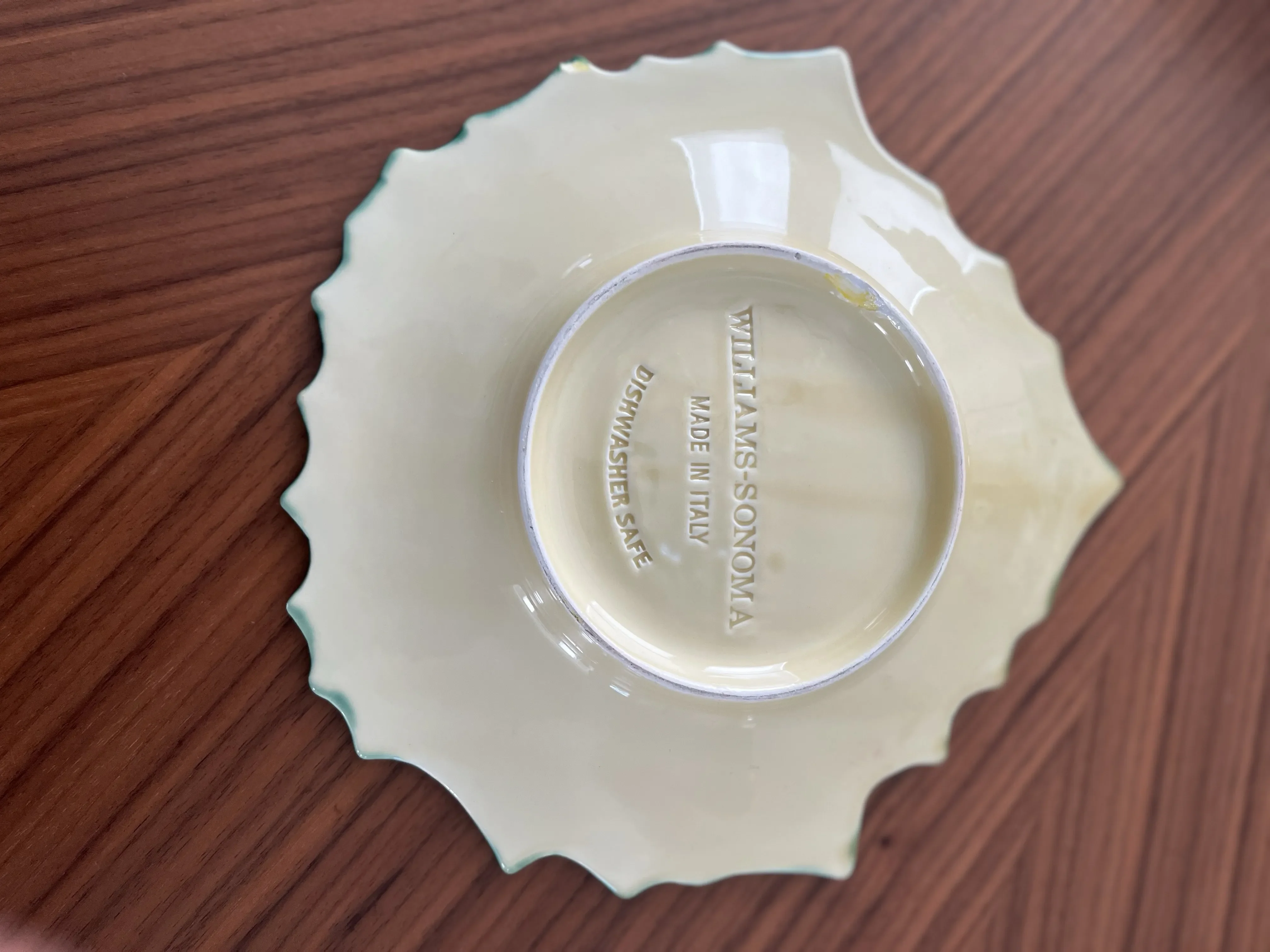 1990s Vintage William-Sonoma Leaf Plate Platter | Chairish