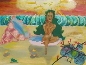 'After the Hydrogen Bomb' by Hyacinthe Hill, New York Outsider Artist, Circa 1955