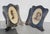 A pair of 2 silver-plated photo frames. Classic Beaux-Arts designs with oval windows, which still include the original...