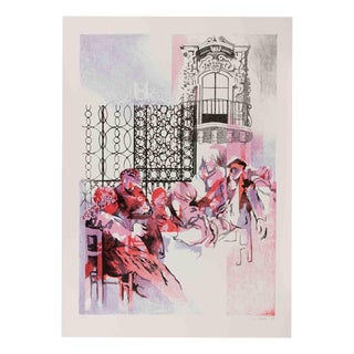Mario Bardi, People, Lithograph, 1979 For Sale