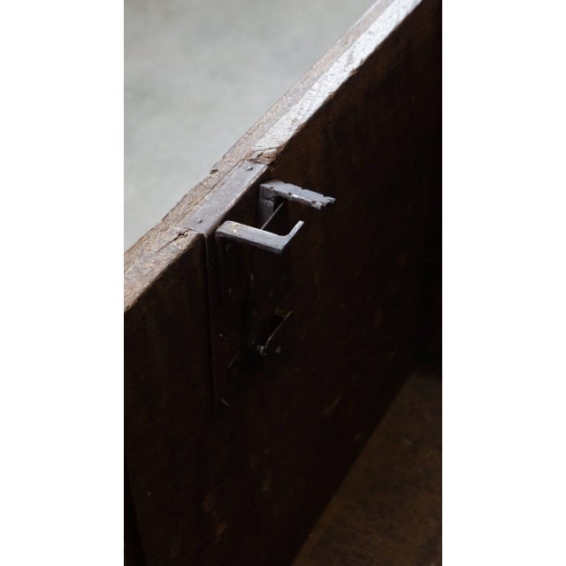 17th Century Bench Chest with Wood Carvings For Sale - Image 12 of 14