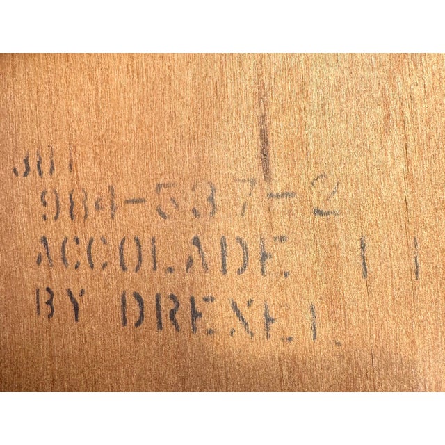 Brown Vintage Drexel Campaign Style Partner Desk For Sale - Image 8 of 8