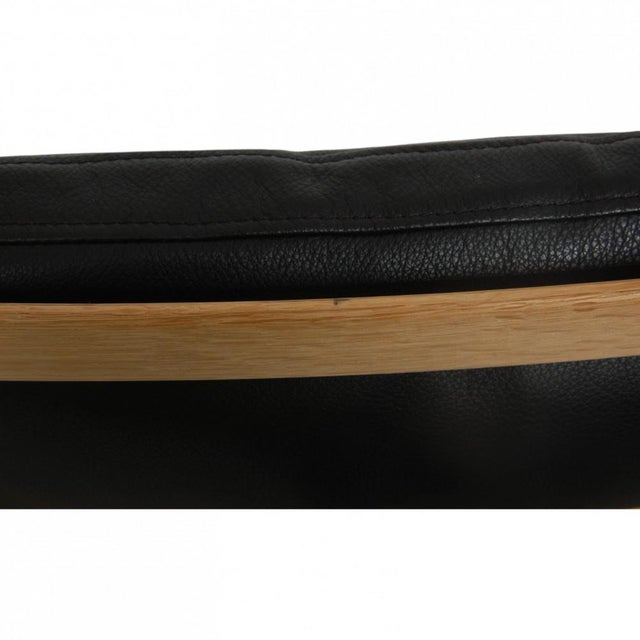 Black Colonial Chair in Oak and Black Leather by Ole Wanscher For Sale - Image 8 of 11