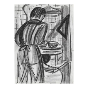 1950s Virginia Spencer Kitchen or Diner Drawing