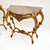 Gold Vintage French Console Tables in Gilt Wood with Marble Tops, 1950, Set of 2 For Sale - Image 8 of 13