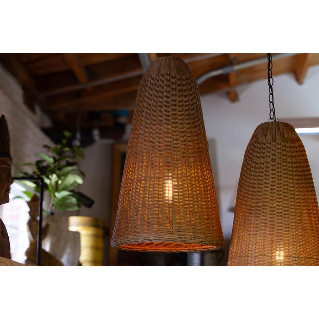 Oasis Resin-Woven Indoor-Outdoor Lantern For Sale - Image 10 of 11