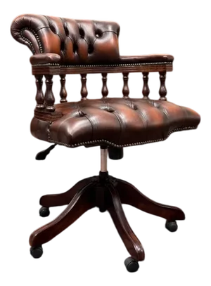 Classic English Chesterfield Captain Chair