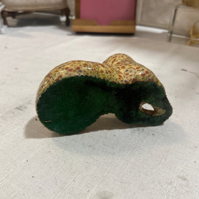 Ceramic 1970s Small Floral Ceramic Painted Dog Sculpture For Sale - Image 7 of 7