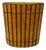Vintage MCM Gruvwood Walnut Slat Trash Can | Mid Century Modern Wastebasket National Products Louisville Ky | 1964 World's Fair House of Good Taste For Sale