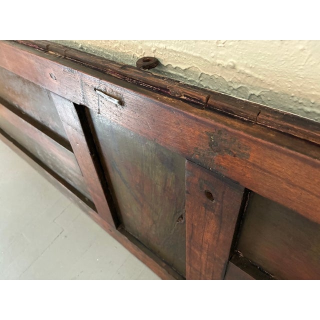 Late 19th Century Late 19th-Century Solid Hardwood Architectural Storm Shutter / Dual-Finish Panel For Sale - Image 5 of 6