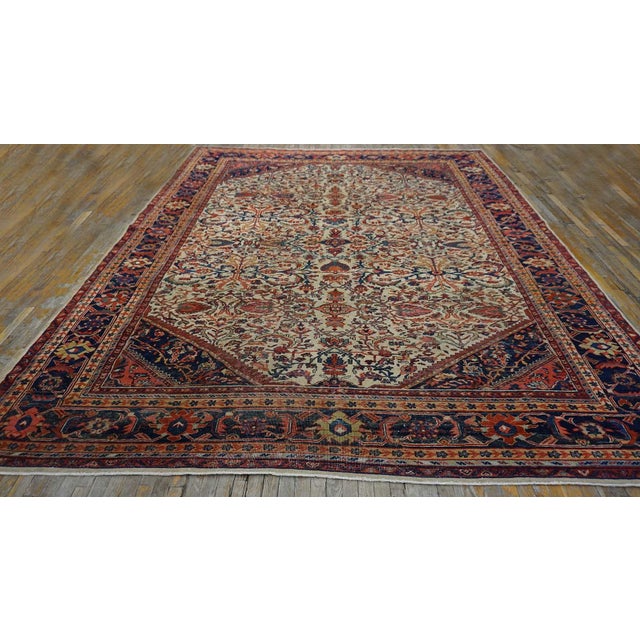 Late 19th Century Persian Sultanabad Carpet ( 10'6" x 13'3" - 320 x 404 )