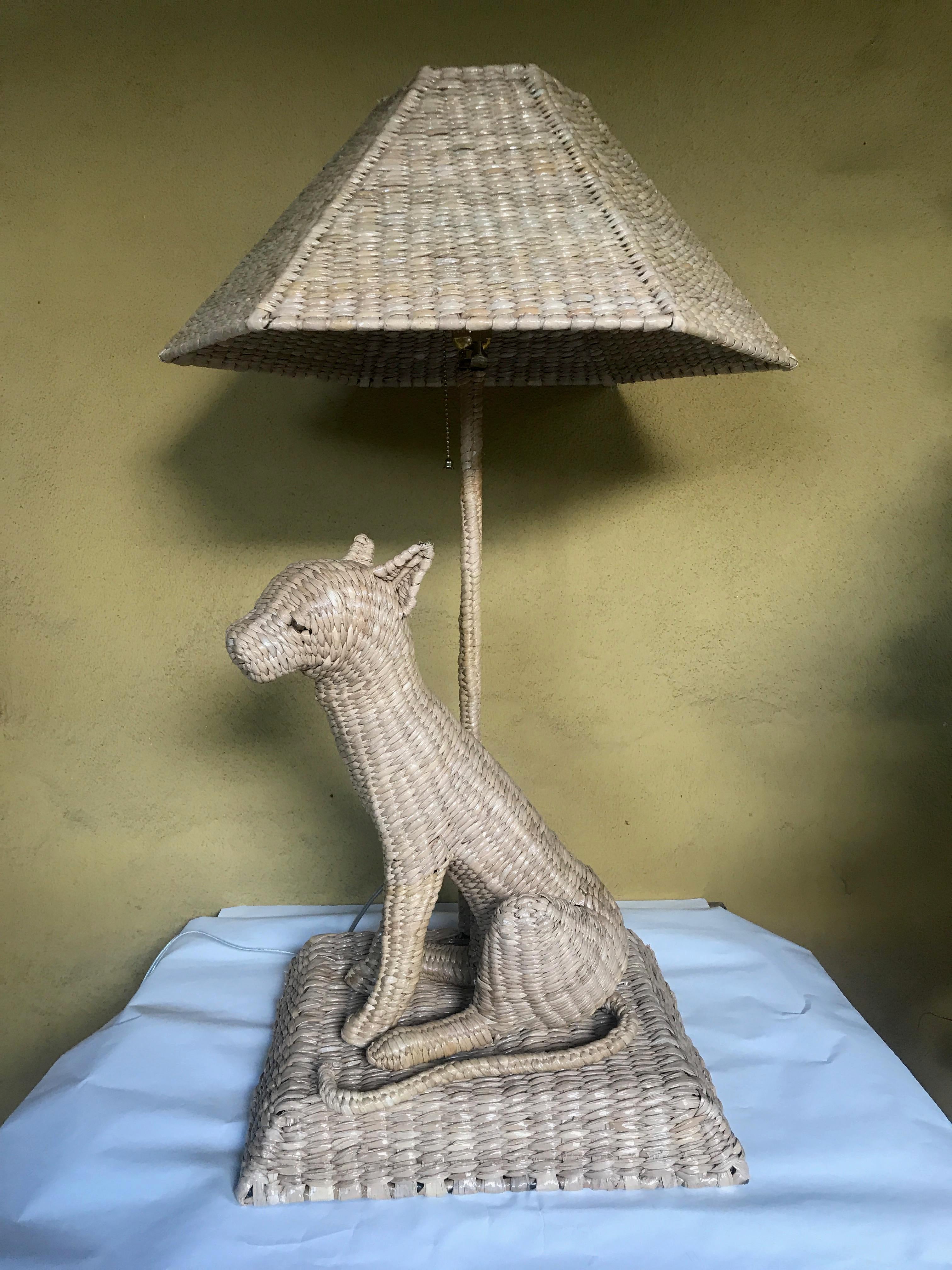 cheetah table lamp