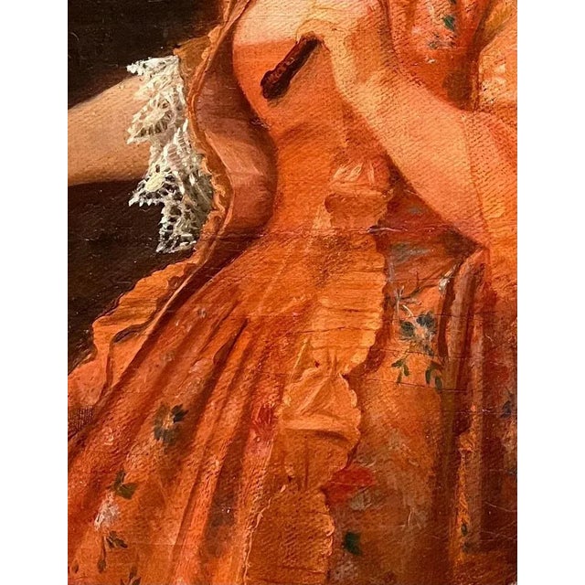 Constantino Sereno, Young Lady and Governess, Oil on Board, 1875 For Sale - Image 7 of 16