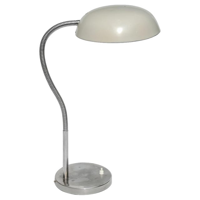 German Industrial Gooseneck Table Lamp, 1950s For Sale