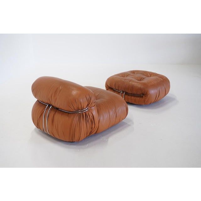 Set of Early Soriana Lounge Chair and Ottoman by Tobia Scarpa for Cassina, Italy, 1970s For Sale - Image 6 of 10