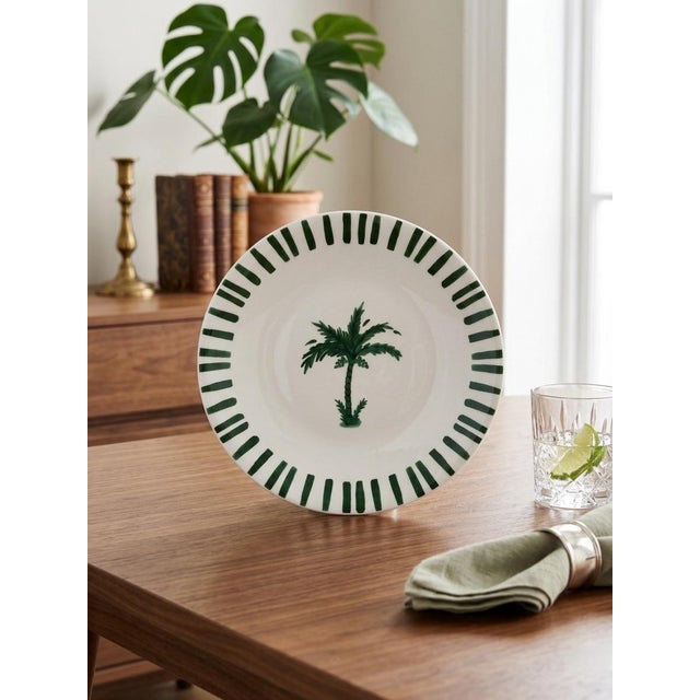 Fern & Co. For Anthropologie Palm Tree Porcelain Side Plate For Sale - Image 9 of 12
