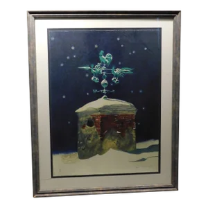 1980 "Weathervane" Jamie Wyeth Winter Still Life Hand-Signed Lithograph, Framed