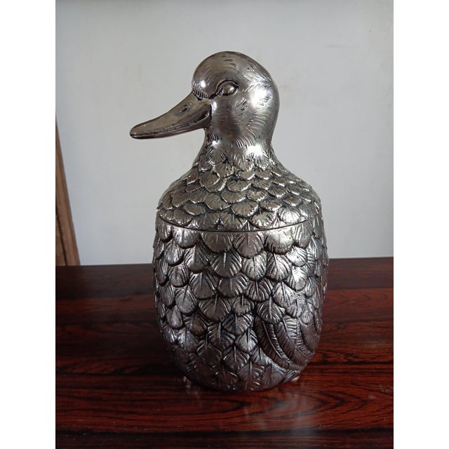 Metal Silver Duck Ice Bucket by Mauro Manetti, Italy, 1960 For Sale - Image 7 of 12