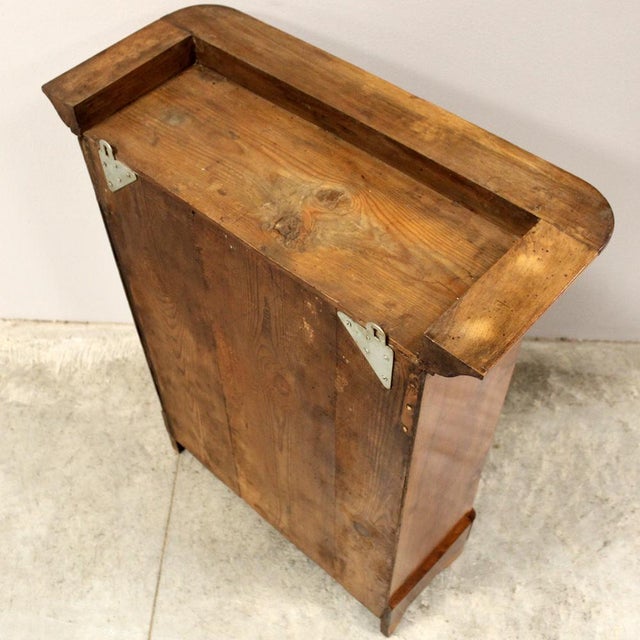 Antique Walnut Wall Display Cabinet For Sale - Image 6 of 11