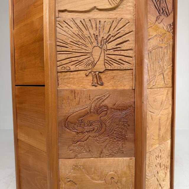 Wood Japanese Wooden Plant Stand, 1990s For Sale - Image 7 of 14