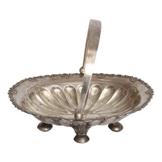 Silver Plated Metal Serving Dish For Sale