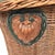 Vintage Tall Wicker Basket, Carved Shell Embellishment, Kindling, Planter, Etc. For Sale - Image 6 of 7