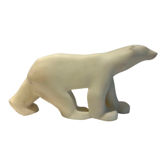 Art Deco Style Polar Bear Sculpture After François Pompon, MoMA Edition, Circa 1984 For Sale