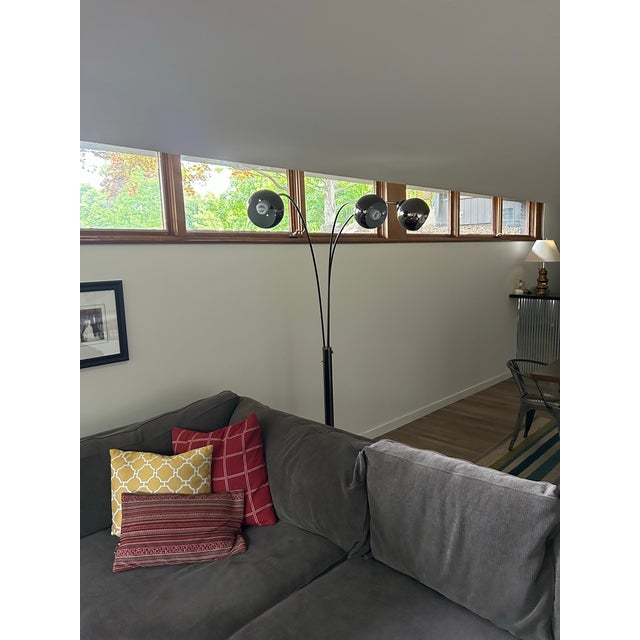 1970s Nova 3 Arc Globe Floor Lamp in Chrome Believed to Be by Peter Morelli For Sale - Image 9 of 10