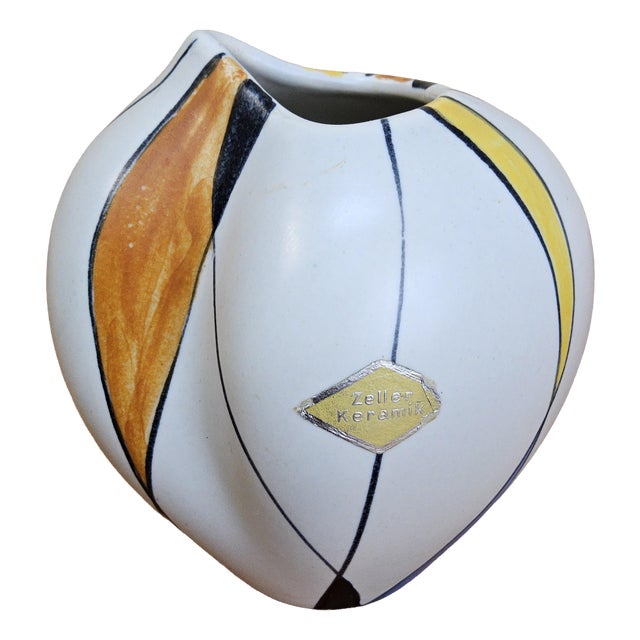 Modernist Ceramic Vase by Georg Schmider for Zeller Keramik, West Germany, 1950 For Sale